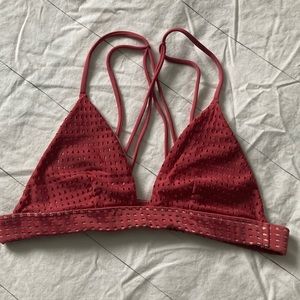 Acacia soft red Large bikini top.